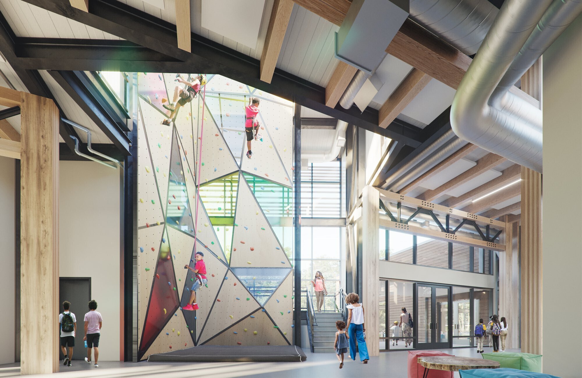 shawnee-outdoor-learning-center-interior-climbing-wall